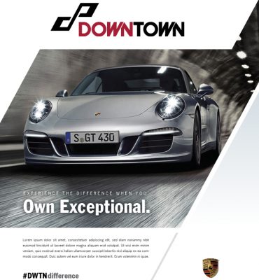 Downtown Porsche - Non Co-op Ad Concept