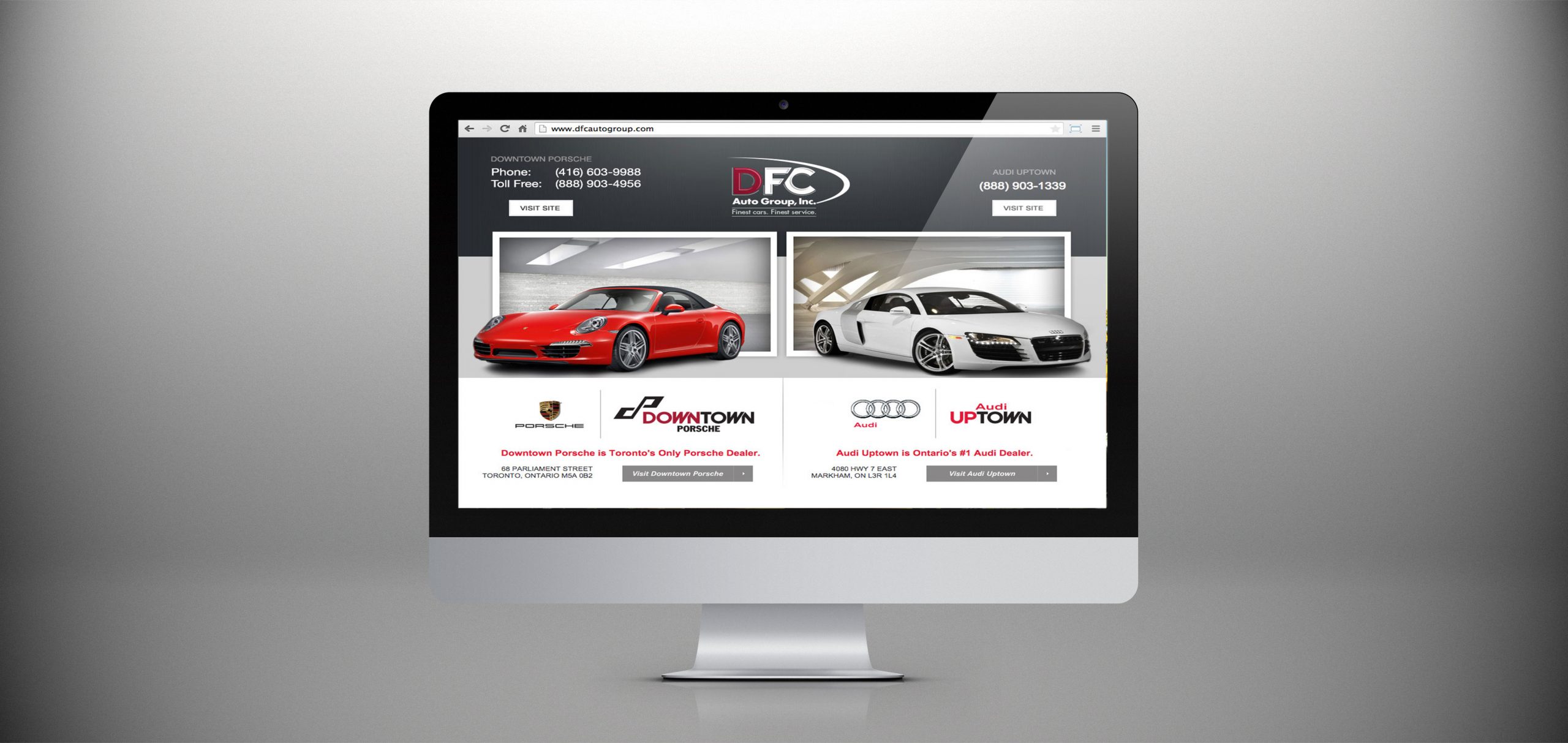 DFC Auto Group Inc. Website Landing Page